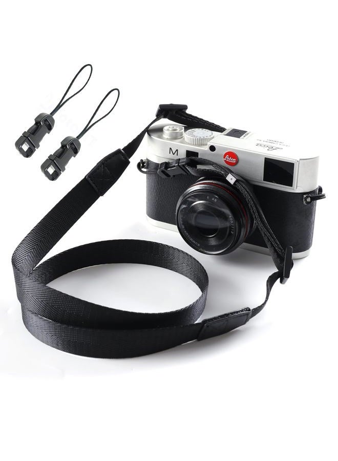 Eorefo Camera Strap Vintage Camera Neck Strap for Mirrorless and DSLR Camera,Black. - Image 1